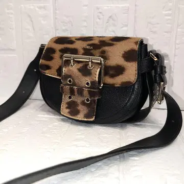 레어 FURLA 훌라 송치 레오파드 무늬 미니 숄더백
