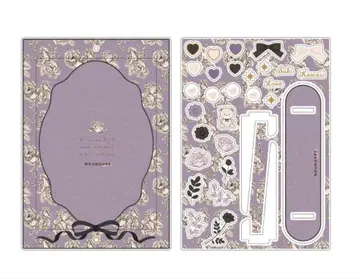 후쿠야 트와일드 주이 플라워 아크릴 프레임 퍼플 보라색 안나수이