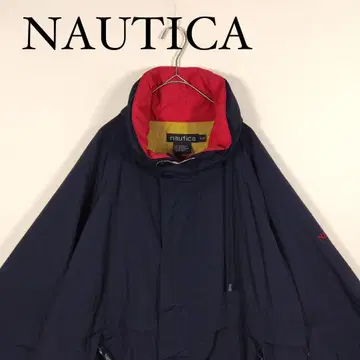 NAUTICA 후드 부착 나일론 자켓 네이비 XL 후드티