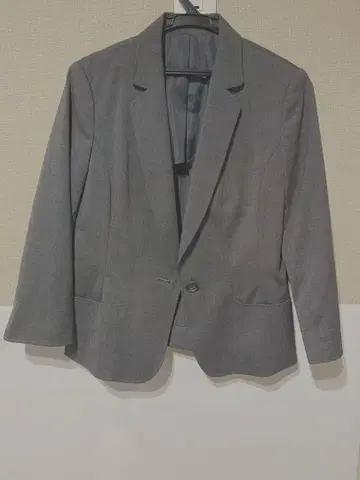 그레이 비즈니스 자켓 스커트 세트