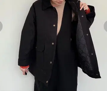 새상품 빅 뒷면 퀼트 자켓 시마무라 푸우산 블랙 L