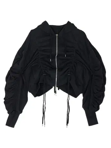 Ameri VOLUME GATHERED ZIP UP HOODIE