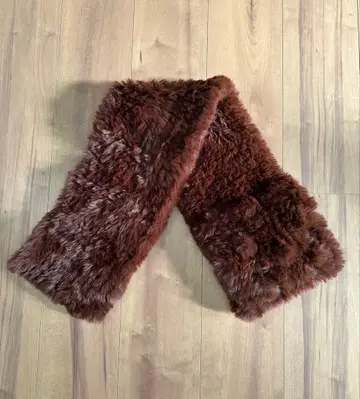 PINK HOUSE/핑크하우스 브라운 퍼 머플러