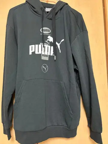 PUMA 블랙 L 사이즈 후드 부착 후드티