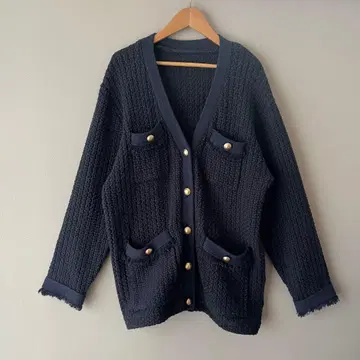 NANO universe 트위드 니트 자켓