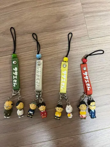 사자에 씨 하세가와 마치코 미술관 키링 스트랩 족자 꼬리 장식 온 가족