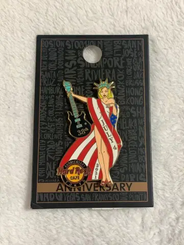 하드 록 카페 도쿄 아메리칸 38주년 기념 핀즈 핀 배지