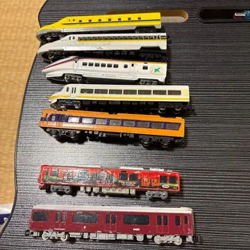 철도 모형 6량 세트 다색 약 10cm