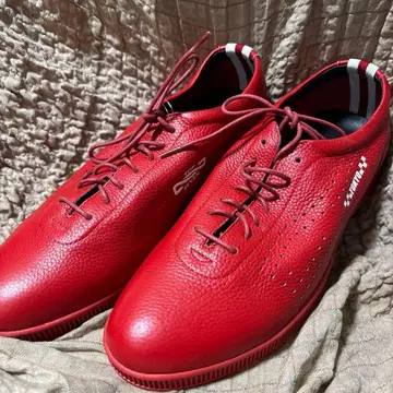 천연 가죽 스니커즈 TOP SEVEN 레드 EUR43 27.5 27cm