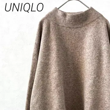 UNIQLO 수플레얀 하이넥 스웨터 긴팔 심플 빅 루즈핏