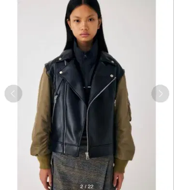 FAUX LEATHER DETACHABLE 자켓 MOUSSY