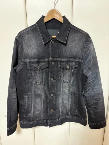 캐시미어 울 데님 자켓/G 자켓/S/코튼/BLK/40EM756