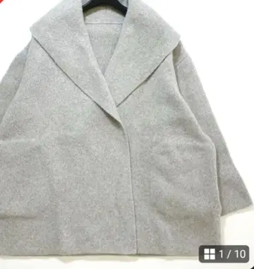 드로어 그레이 니트 코트 FREE SIZE