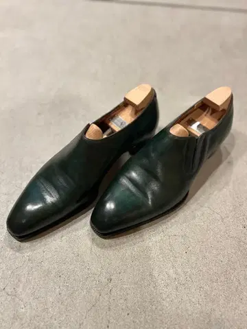 한정 판매! 가지아노 가링 DECO 다크 그린 슬립온 8.5E