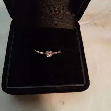 사이즈 10 플라티나 핑크 다이아몬드 반지 0.05 캐럿