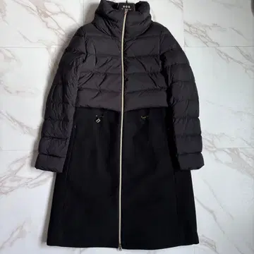 새상품급 HERNO 에스트네이션 별주 절개 다운 코트 40 M 네이비