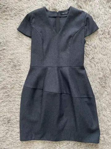 YOKO CHAN 다크 그레이 반팔 원피스