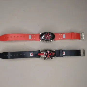 가면라이더 실리콘 밴드 손목시계 오렌지 블랙