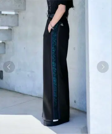 HARE 자카드 라인 플레어 팬츠 블랙 09 FREE