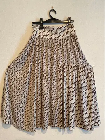 브라운 플리츠 스커트 ROPE 사이즈 36