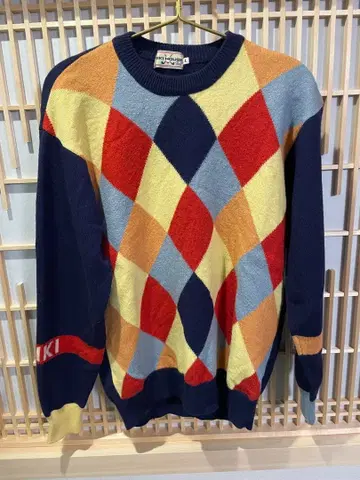 90s MIKI HOUSE 아가일 무늬 스웨터 L