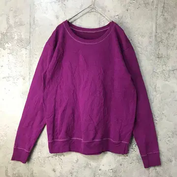 B656 구제 의류 트레이닝복 맨투맨 보라색 무지 90s Y2K