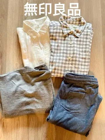 무인양품 묶음 판매 긴팔 셔츠 가디건 스커트 4종 세트