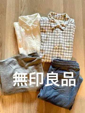 무인양품 묶음 판매 긴팔 셔츠 가디건 스커트 4종 세트