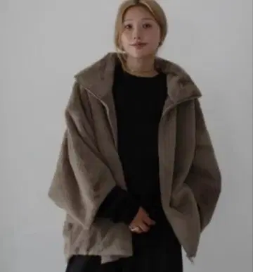 지퍼 퍼 블루종 시마무라 hideka L 사이즈