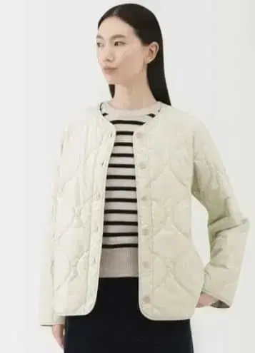 무인 미사용 새상품 후와리 충전솜 퀼팅 자켓 M 사이즈