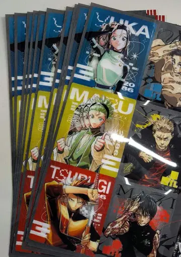 주술회전 클리어 시트 10매 세트 주간 소년 점프 49호 부록