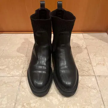 ZARA 사이드 고어 부츠 블랙 가죽