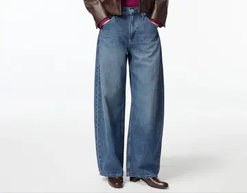 유니클로 배기 커브 청바지