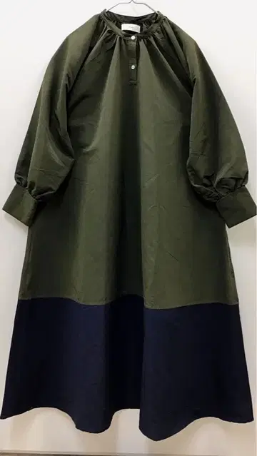 M nort 올리브 네이비 긴팔 롱 원피스