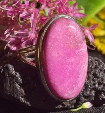 12호 코발트 방해석 오벌 카보숑 실버 반지 511