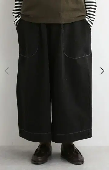 W443 Dgy 쭈리 니트 데님 와이드 팬츠