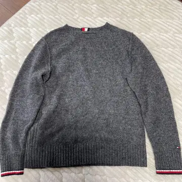 타미힐피거 셰틀랜드 울 니트 XL 그레이 루즈핏