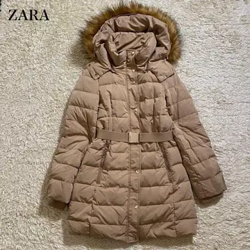 ZARA 베이지 퍼 포함 다운 자켓