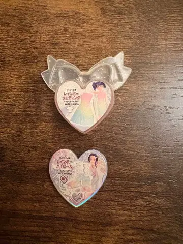 프리즘스톤 레인보우 웨딩 하이힐 2개