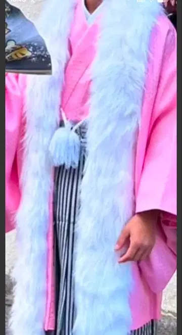 성인식 남성 하오리 나가기 2세트 ( 핑크 )