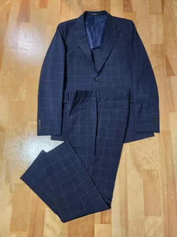 COMME CA ISM 체크 무늬 비즈니스 정장 S/M