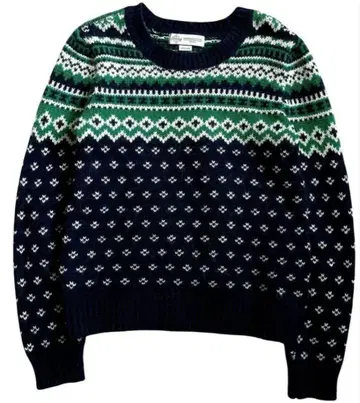 긴팔 니트 스웨터 네이비