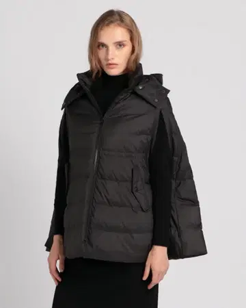 띠어리 럭스 Nasca Charley 케이프형 다운 코트 판초