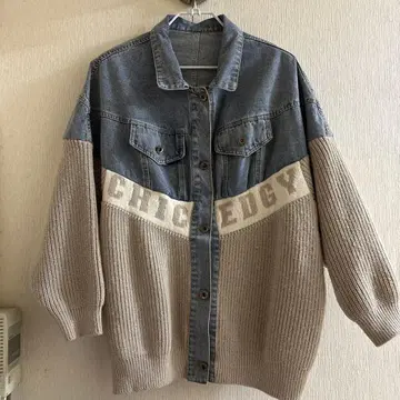 데님 도킹 니트 아우터 ABITOKYO