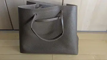 브라운 가죽풍 토트백 빅