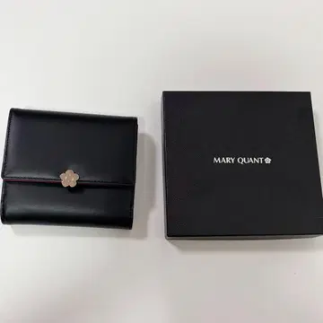 MARY QUANT 마리콴트 이단 접이식 지갑 블랙 여성용
