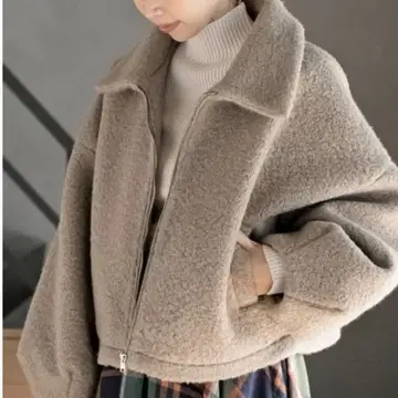 보아 자켓 볼륨 소매 ZIP 자켓 rps