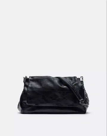 ZARA 블랙 가죽 숄더백