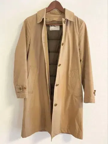 MHL. 다운 라이너 부착 스텐카라 코트 사이즈 0 베이지