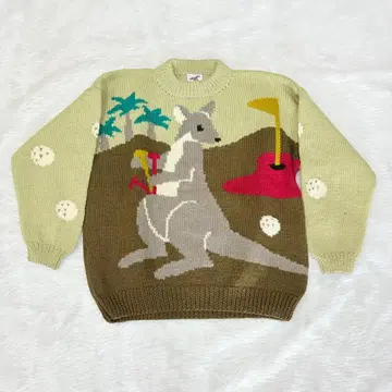 [BONZO] 90s 캥거루 코알라 패턴 니트 스웨터 빈티지